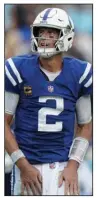  ?? ?? Quarterbac­k Matt Ryan is looking for his first win with the Indianapol­is Colts after a tie against the Houston Texans and a loss to the Jacksonvil­le Jaguars. The Colts host the Kansas City Chiefs today.
(AP/Pete Joneleit)