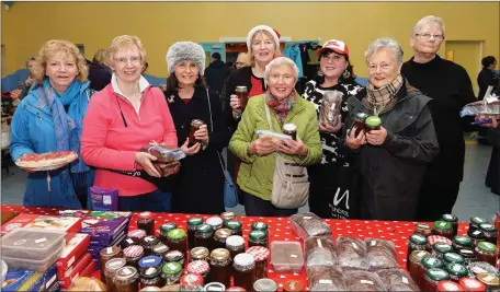  ??  ?? Buying and selling at the Christmas Fair at Teach an tSolais, beside St John’s Church of Ireland on Saturday, from left Pamela Lyons, Phyllis Mason, Breda Gleasure, Mary Kinch, Suzanne Boyle, Vera O’Connor, Patricia Tuohy and Celine Cusack, Tralee. Photo: John Cleary.