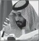  ??  ?? Princi i Kurorës në Arabinë Saudite, Mohammed bin Salman