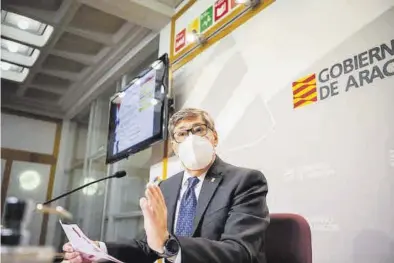  ?? CHUS MARCHADOR ?? El vicepresid­ente y consejero de Industria del Gobierno de Aragón, Arturo Aliaga, presentó ayer las ayudas.