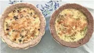  ?? AMY DEWALL DADMUN ?? These creamy artichoke pies can be made with or without black olives, and with a regular or whole-wheat crust.