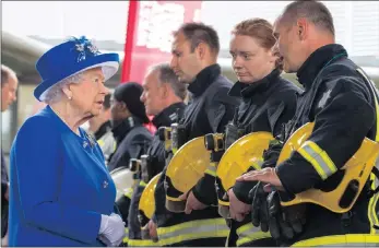  ?? PICTURE: REUTERS ?? Britain’s Queen Elizabeth visits the Westway Sports Centre following the fire at the Grenfell Tower block, in North Kensington, London.