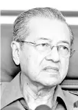  ??  ?? Dr Mahathir