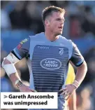  ??  ?? &gt; Gareth Anscombe was unimpresse­d