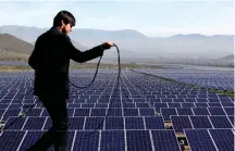  ?? PICTURE: REUTERS ?? SUNSHINE ON HORIZON: Solar power generation supply could rise to 16% globally by 2050.