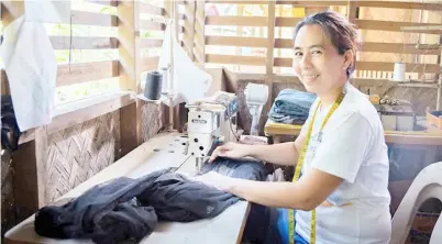  ?? ?? ASIDE from providing essential needs, World Vision supported survivors like Aileen by offering dressmakin­g training and sewing machines so they could start their own businesses.