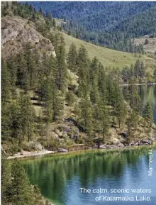  ??  ?? The calm, scenic waters of Kalamalka Lake.