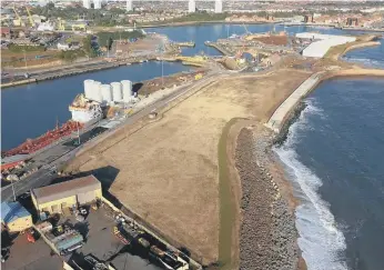  ?? ?? The site at the Port of Sunderland that is earmarked for the new plant.