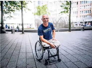  ?? FOTO: ANDREAS BRETZ ?? Viktor Staudt strahlte trotz seines Handicaps stets Lebensmut aus und versuchte, dies auch anderen Menschen zu vermitteln. Er wurde 50 Jahre alt.