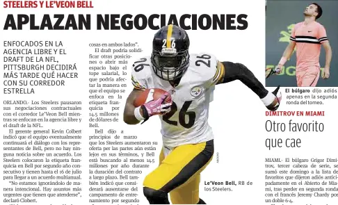  ??  ?? Le’veon Bell, El búlgaro