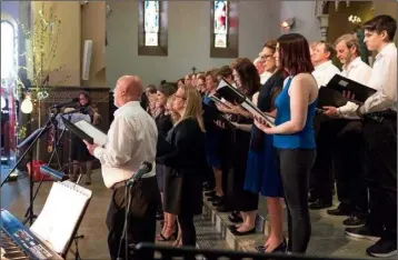  ??  ?? Ballygarre­tt Church Choir singing in St Michael’s Church at last year’s Festival.