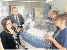  ?? Liz visiting the neonatal unit ??