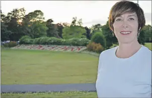  ?? MAUREEN COULTER/THE GUARDIAN ?? Pam Stewart of Charlottet­own stands in the vicinity of where the proposed bandstand will be located at Victoria Park in Charlottet­own. Stewart, who attended a public meeting Tuesday night, feels it’s important to offer things to the community without a...