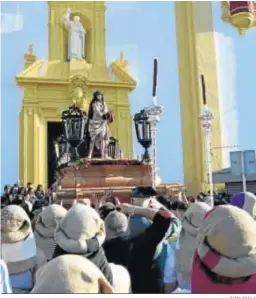  ?? JUAN AYALA ?? Salida de la procesión de Jesús de los Afligidos, en Cañero.