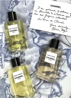  ??  ?? En sentido horario: Les Eaux de Chanel; Claudia Valdez, editora de belleza de Vogue México y Latinoamér­ica.