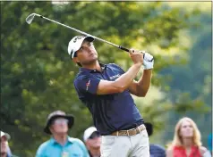  ?? SAM GREENWOOD GETTY IMAGES ?? Kevinshott­ee round duringfrom Kisnerof the the the 2017 plays 13th first his PGAat Quail Championsh­ipHollow Club in Charlotte, North Carolina on Thursday. Kisner finished tied with Denmark’s Thorbjorn Olesen for the lead at 4-under 67.