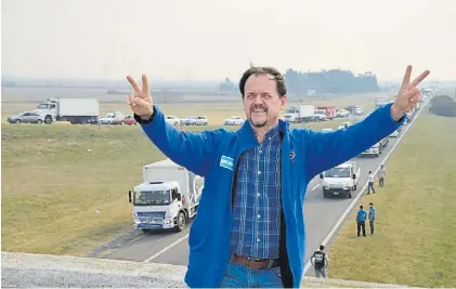  ?? ?? Disputa. El dirigente Sergio Aladio, que encabeza la seccional del Sindicato de Camioneros de Santa Fe.