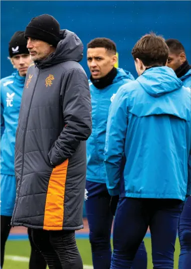  ?? ?? Philippe Clement was left frustrated once again in midweek after his Rangers side’s rearranged fixture at Dens Park was called off for a second time