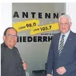  ?? FOTO: CDU ?? Günther Bergmann mit Chefredakt­eur Tommi Bollmann.