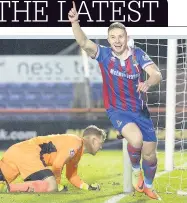  ??  ?? HEAD BOY Baird celebrates completing rout over Falkirk