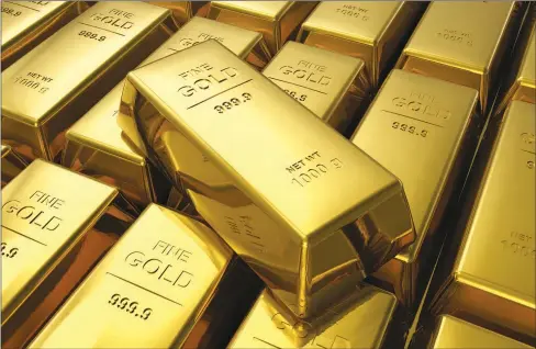  ??  ?? Gilded opportunit­ies: Gold prices have been strong this year