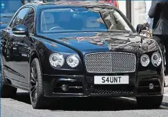  ??  ?? Bentley Flying Spur: Stunt claims to own 200 cars