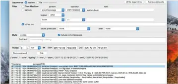  ??  ?? The only simple way to look back at the log from startup is with Consolatio­n. Look for the ‘system boot:’ message.