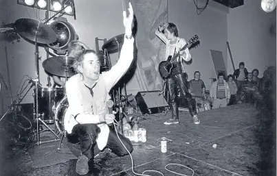 ?? Picture: Getty Images. ?? John Lydon, in his days as Johnny Rotten, on stage with the Sex Pistols in 1976, when they made their infamous swearing appearance on live TV instead of playing Dundee.