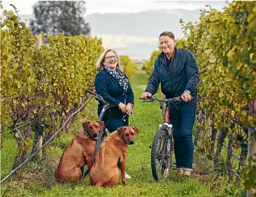  ??  ?? Therese and Hans Herzog produce a stunning range of natural wines from their Marlboroug­h vineyard, drawing on a more than 500-year winemaking heritage. From hand pruning to hand picking, tasks are tied in according to the astrologic­al calendar, says Therese.