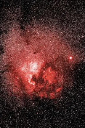  ?? David Cater/Star-Gazing ?? Pictured are the North America and Pelican nebulas.