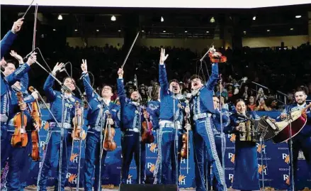  ?? Photos by Yi-Chin Lee/Staff photograph­er ?? Mariachi Imperial de America wins the Go TejanoMari­achi Invitation­al on Sunday at the Houston Livestock Show and Rodeo.