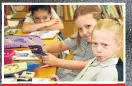  ?? Picture: EUGENE COETZEE ?? BAD VIBE: Not impressed with Grade 1 tasks, Olivia Marais, 6, pulls a face as bestie Jemma Taverner, 6, looks on