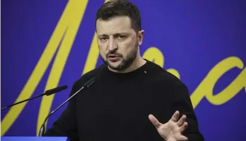  ?? ?? le président ukrainien Volodymyr Zelensky