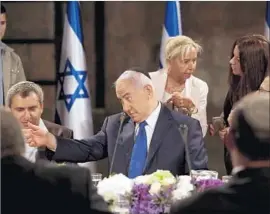  ?? Gali Tibbon Pool Photo ?? BENJAMIN NETANYAHU attends a special Cabinet meeting at a sensitive Jerusalem site to mark the 50th anniversar­y of Israel’s capture of East Jerusalem.