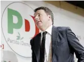  ?? Ansa ?? Ex segretario
Matteo Renzi dopo aver rassegnato le dimissioni da segretario del Pd