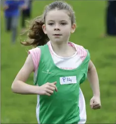  ??  ?? Emma Byrne from Parnell AC, 2nd in the U-8s.