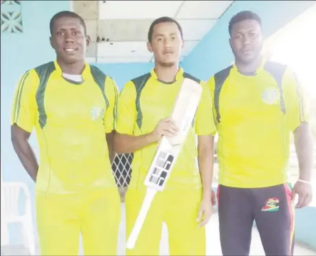 ??  ?? Skipper Anthony Adams, Kemol Savory and Ricardo Adams played crucial roles for Essequibo in their win over West Demerara