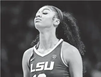  ?? WINSLOW TOWNSON/USA TODAY SPORTS ?? Angel Reese spoke candidly about the past year on April 1 after Iowa avenged its 2023 NCAA final loss to LSU.