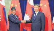  ?? REUTERS FILE ?? Nepal PM Prachanda with Chinese President Xi Jinping