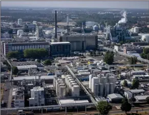  ?? (AP/Michael Probst) ?? The Industrial Park of Hoechst is pictured in Frankfurt, Germany, last month.