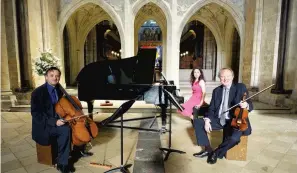  ?? ?? The Stradivari­us Piano Trio – Andrew Bernardi, Maria Marchant and Jonathan Few. will be joined at Chichester