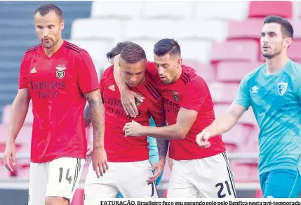  ??  ?? FATURAÇÃO. Brasileiro fez o seu segundo golo pelo Benfica nesta pré-temporada