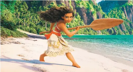  ??  ?? Auli’i Cravalho voices the title character in Moana, at Regal Stadium 14, Violet Crown, and DreamCatch­er