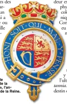  ??  ?? Le blason de la famille royale le orne la proue de la « royal barge », l’annexe officielle de la Reine.