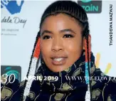  ??  ?? THANDISWA MAZWAI HAS BEEN PLAYING IN HER OWN HAIR LANE FOR AS LONG AS WE CAN REMEMBER.