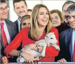  ?? MIGUEL ÁNGEL MOLINA / EFE ?? Susana Díaz, en un acto de sabor electoral, hace unos días