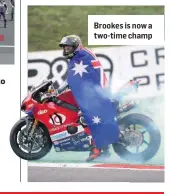  ??  ?? Brookes is now a two-time champ