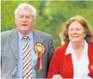  ??  ?? > Rhodri and Julie Morgan pictured in 2007