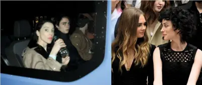  ??  ?? Cara with Annie in Dublin in October (far left) and during their romance in 2015. Below: Cara in Tulip Fever and Valerian