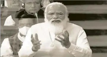  ?? ANI ?? PM Modi has clearly decided that the next generation reform process cannot be held back anymore — and that he will politicall­y own it and convert it into an asset rather than fear the political costs associated with the reforms